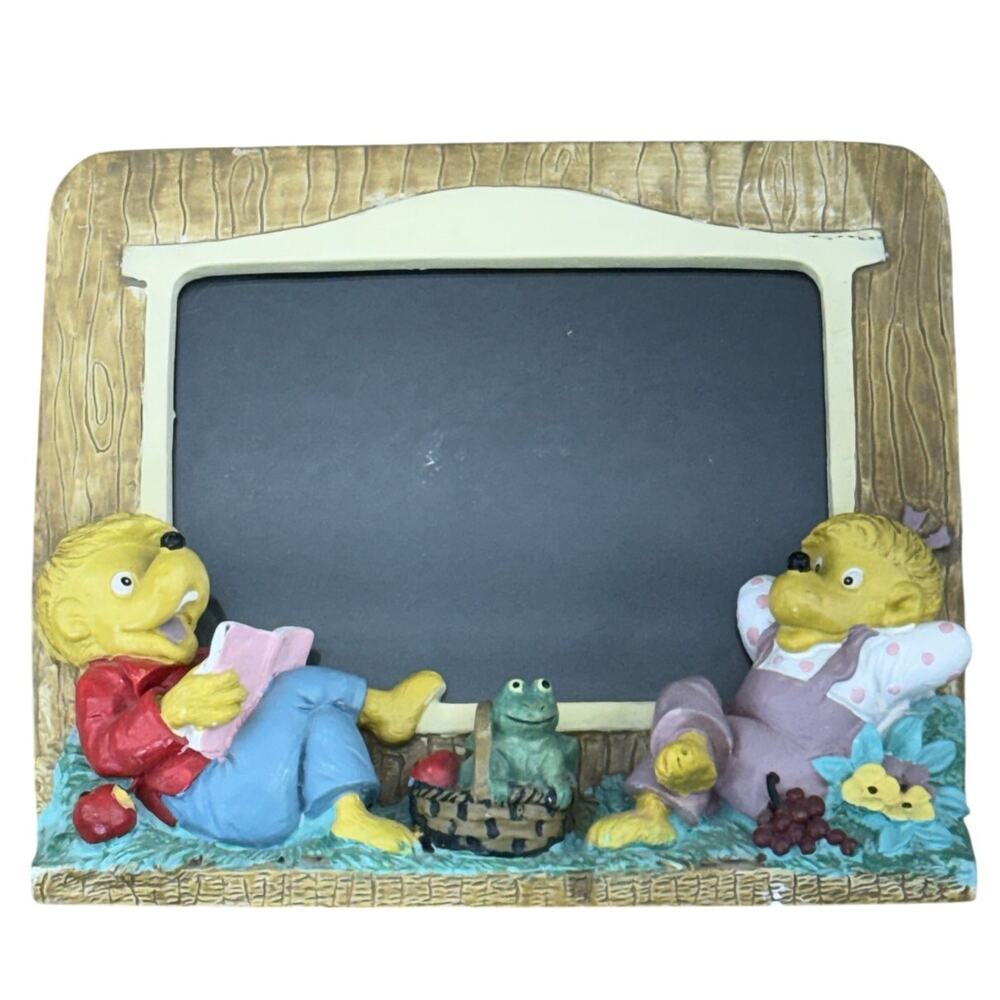 Vintage 90s Berenstain Bears 1991 Princess House Picture Frame 3" x 4.5"